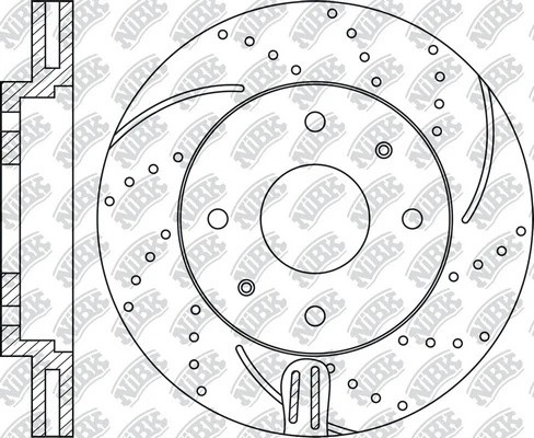 Диск тормозной MITSUBISHI Lancer (03-),Galant (95-04) передний (1шт.) NIBK RN1237DSET NIBK