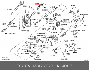 Стопор вала рулевого 45817-60020 45817-60020 TOYOTA
