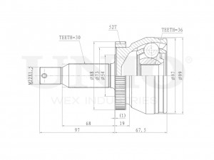 ШРУС внешний CVJ-20075 UNIO