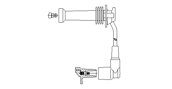 провод высоковольтный!4-й цилиндр\ Ford Fiesta/Focus/Fusion, Mazda 2/6 1.25-1.6  8A17/15 BREMI
