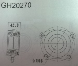 Ступица передняя Mitsubishi Galant VII-VIII, Space Wagon III 1.8-2.4 (-04) GH202 GH20270 GMB