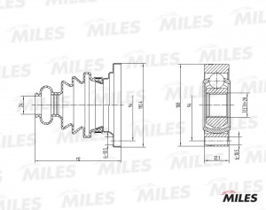 ШРУС наружный/внутренний OPEL OMEGA/MB VITO 2.0-3.0 86-03 (GKN 302843) GA00001 GA00001 MILES