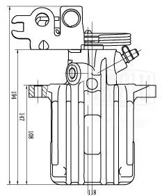 Суппорт торм. VW Caddy (04-) зад. лев. d=41мм (CF 002154) CF002154 TRIALLI