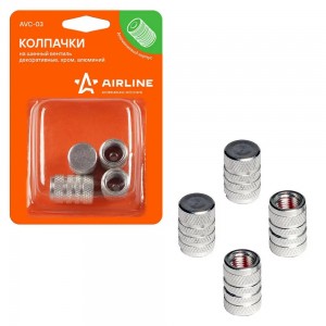 Колпачок нипеля (алюминий, хром) 4 шт. в компл. AVC-03 AVC-03 AIRLINE