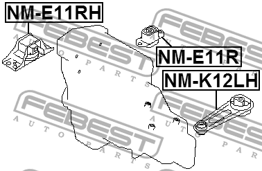 Опора двигателя NM-E11RH NM-E11RH FEBEST