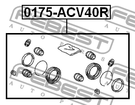 TOYOTA RAV 4 (2006-2013) К/КТ НА 2 СУППОРТА d 38 mm 0175-ACV40R FEBEST