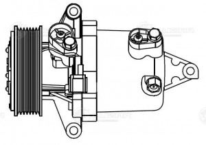 Компрессор кондиц. для а/м Nissan Juke (10-) 1.6i LCAC1416 LCAC1416 LUZAR