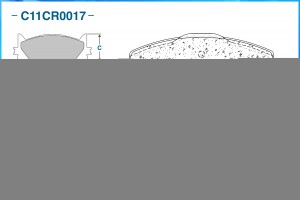 Тормозные колодки передние Low Metallic C11CR0017 C11CR0017 CWORKS
