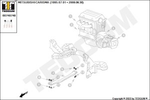 Ремкомплект MITSUBISHI кулисы КПП TEDGUM 00748748 TEDGUM