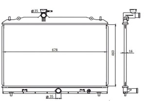 Радиатор NISSAN SERENA C25 MR20DE 05-10 NS0005C25 NS0005C25 SAT