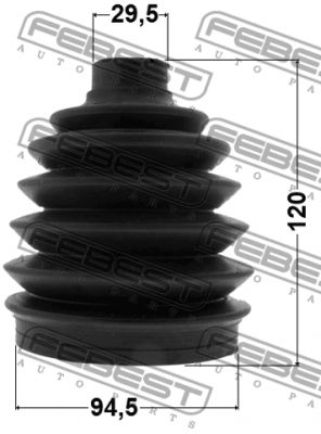 Пыльник ШРУСа внешний (94,5x120x29,5) MITSUBISHI PAJERO IV 2006- 0417P-V97WF 0417P-V97WF FEBEST