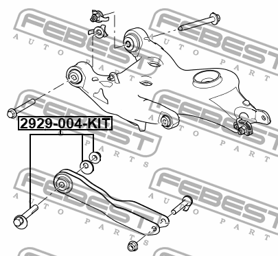 Болт с эксцентриком RANGE ROVER IV 2013- 2929-004-KIT 2929-004-KIT FEBEST