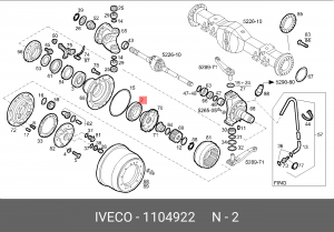 Подшипник ступицы IVECO передней наружный OE 1104922 IVECO