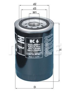 фильтр гидравл.! H144 D93 d62/71 2.5BAR 1'-12UNF АКПП\Omn MAN HC6 MAHLE KNECHT