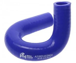 Патрубок ГАЗель Next отопителя синий силикон MEGAPOWER 810-12-015 MEGA POWER