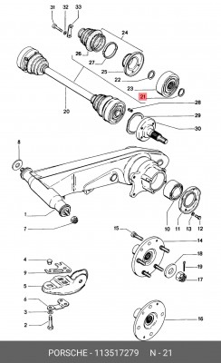 кольцо пружинное стопорное!\ VAG 113 517 279 VAG