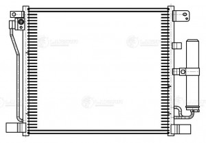 Радиатор кондиционера с ресивером для а/м Nissan Juke (10-) 1.6t LRAC1461 LRAC 1461 LUZAR