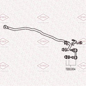 тяга стабилизатора передняя!\ MITSUBISHI Galant/Lancer 88> TEB1004 TATSUMI