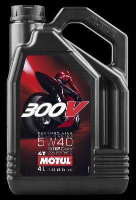 Масло моторное для 4-х тактных двигателей MOTUL 300V 4T FACTORY LINE 5W40 синт.4 104115 MOTUL