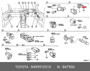 14V-0,91W ПАНЕЛЬ ПРИБОРОВ белый цоколь 84999-10310 TOYOTA