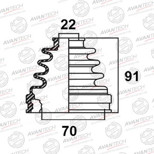 Пыльник привода Avantech BD0113 AVANTECH