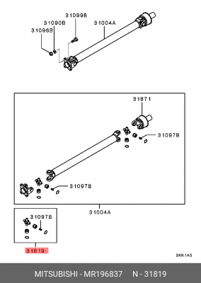 ШАРНИР MR196837 MR196837 MITSUBISHI