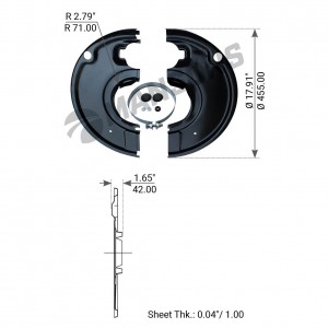 щитки грязезащитный тормозного барабана (комплект 2 половинки) 600.513 MANSONS
