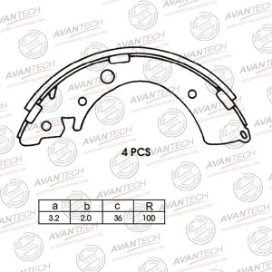 Колодки тормозные барабанные AVANTECH AVS0301 AVANTECH