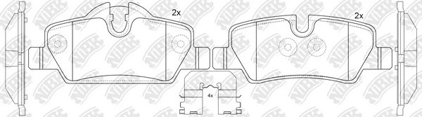 Колодки тормозные MINI Cooper (13-) задние (4шт.) NIBK PN0720 NIBK