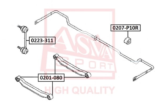 ТЯГА СТАБИЛИЗАТОРА ЗАДНЯЯ NISSAN/INFINITI 223311 0223-311 ASVA