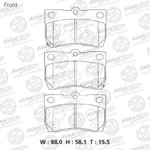 Колодки тормозные дисковые Avantech задние AV276 AVANTECH