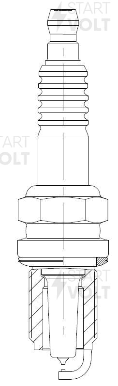 Свеча зажигания для а/м Mercedes-Benz E W210 (97-)/G W463 (97-) 2.4i-6.0i Pt+Pt  VSP 1501 START VOLT