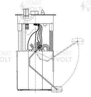 Модуль топливного насоса для а/м VAG Fabia II 07- 1.2i/1.4i/1.6i SFM2005 SFM 2005 START VOLT
