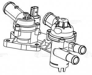Термостат для а м VW Golf IV (08-) Tiguan (08-) 1.4T [CAXA] (с корпусом) (LT 183 LT 1834 LUZAR