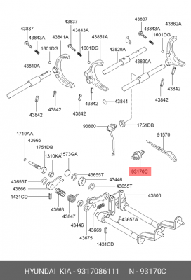 Датчик HYUNDAI Porter KIA Bongo 3 (06-) нейтральной передачи КПП OE 9317086111 HYUNDAI KIA