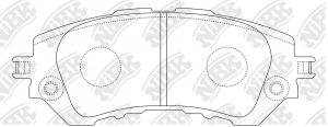 Колодки тормозные TOYOTA Yaris (06-) передние (4шт.) NIBK PN21004 NIBK