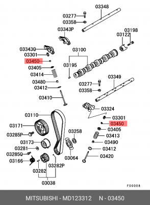 Сухарь клапана MITSUBISHI ASX (1.8) OE MD123312 MITSUBISHI