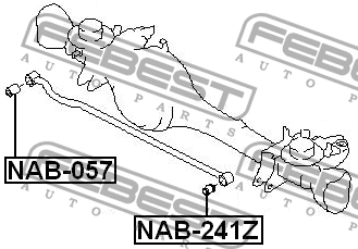 Сайлентблок передн поперечн тяги NISSAN PATROL(GR) Y61 1997.10-2010.03 NAB-057 NAB-057 FEBEST