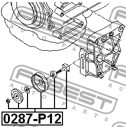 Ролик натяжной 0287-P12 0287-P12 FEBEST