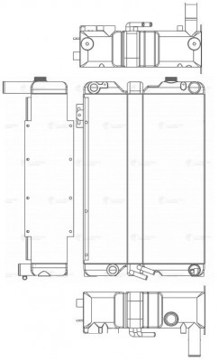 радиатор сист. охлаждения! алюминий, 3-х секционный, 476x640x120\ Komatsu WB93R LRC 3118 LUZAR