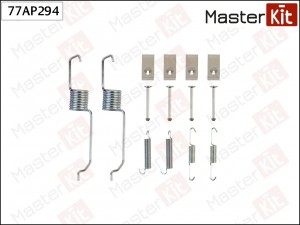Комплект установочный барабанных колодок Mazda 626 V (GF) 1997 - 2002 Masterkit 77AP294 MASTER KIT