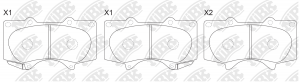 Колодки тормозные MITSUBISHI Pajero 4 (07-) TOYOTA Land Cruiser Prado (03-) пере PN1482 NIBK