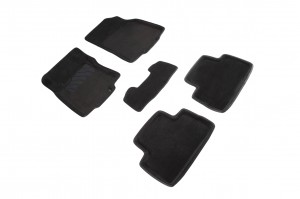 Коврик салона NISSAN Qashqai (16-) 3D 3-х слойная конструкция черный (5 предм.)  87228 SEINTEX