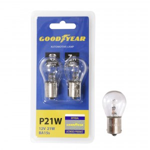 Лампа 12V P21W Ba15s блистер (2шт.) GOODYEAR GY012222 GOODYEAR