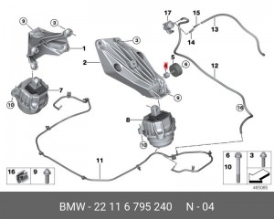 22 11 6 795 240 ВТУЛКА DA20 D18,5 L15 22 11 6 795 240 BMW