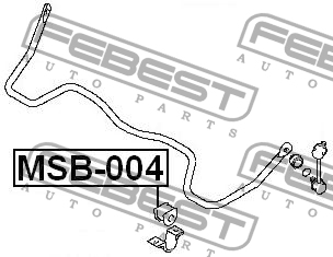 Втулка стабилизатора задняя MITSUBISHI PAJERO 00-13 MSB-004 MSB-004 FEBEST