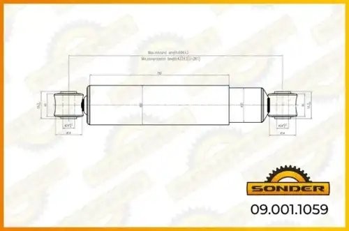 Амортизатор подвески (задний) WABCO о.н 4386010720 — 2 года безусловной гарантии 090011059 SONDER
