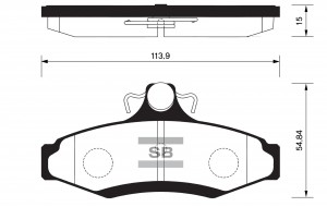 Колодки тормозные DAEWOO Leganza задние (4шт.) SANGSIN SP1114 SANGSIN