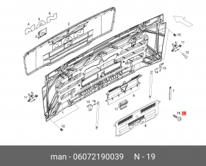 винт! С5х20-Z14х1.5MAN 06072190039 MAN