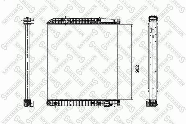 радиатор системы охлаждения !с рамкой 902x808x42 \MB Actros >ch.K199178 81-03307-SX STELLOX